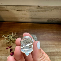 Cluster - size 8 - red spiny and sterling silver