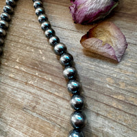 NFR Collection Necklace – Graduated Sterling Silver Pearls 6mm to 16mm 51”