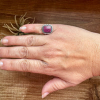 Ring - Size 5 1/2 -Red Spiny & Sterling Silver
