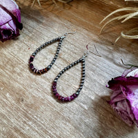 Purple Spiny Oyster Earrings – Sterling Silver Pearls