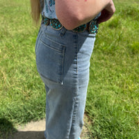 Turquoise Concho Belt – Sterling Silver – Native Made DM – One of a Kind