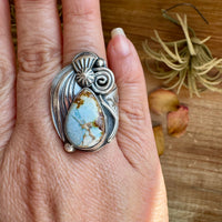 Golden Hill Turquoise Sterling Silver Ring – Size 9.5, One of a Kind