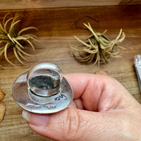 Adjustable Cowboy Hat Ring – Kingman Turquoise, Navajo Handmade by Robby Manuelito