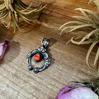 Naja Pendant with Red Spiny Oyster – Sterling Silver – Native Made by KB