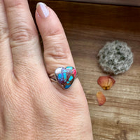 Heart Ring - Size 6 -Dahlia ring and sterling silver II