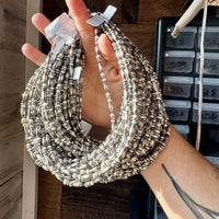 White Buffalo Torpedo choker Sterling Silver Pearls