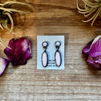 Pink Conch Dangle Earrings – Sterling Silver – Native Made by Marcella James