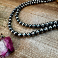 NFR Collection Necklace – Graduated Sterling Silver Pearls 6mm to 16mm – 45"