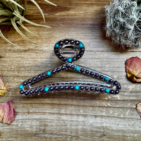 New Style - Turquoise/ faux pearl mix Hair Clips