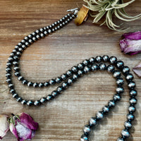 NFR Collection Necklace – Graduated Sterling Silver Pearls 6mm to 16mm – 45"
