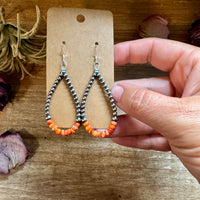Orange Spiny Oyster Earrings – Sterling Silver Pearls