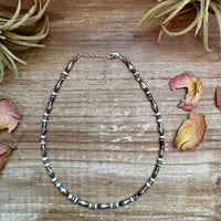 White Buffalo Torpedo choker Sterling Silver Pearls