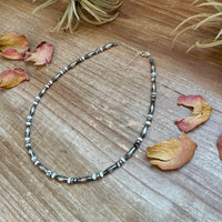 White Buffalo Torpedo choker Sterling Silver Pearls