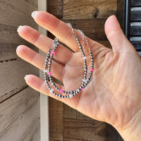 White Opal & Sterling Silver Pearl Bracelet
