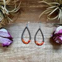 Orange Spiny Oyster Earrings – Sterling Silver Pearls