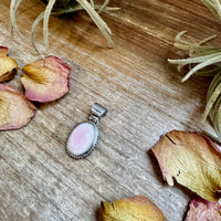 Simple Pink Conch Pendant – Sterling Silver, Made in USA