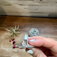 Cluster - size 8 - red spiny and sterling silver