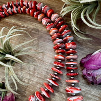 NFR Collection Necklace – 5mm Sterling Silver Pearls with Graduated Spiny Oyster 37"