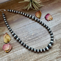 20 1/2 inch graduated 10 to 14 mm Sterling Silver Pearls necklace