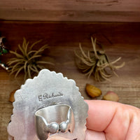 Adjustable Cluster Ring – Spiny Oyster & Sonoran Gold by E. Richards, Native Made