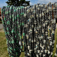 Green Turquoise & Sterling Silver Pearl Necklace – 5mm – Handmade by The Bijoux FAB – 19"