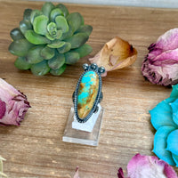 MJ Turquoise Ring – Sterling Silver Adjustable Band