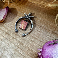 Naja Pendant with Purple Spiny Oyster & Yellow Tint – Sterling Silver – Native Made by MC