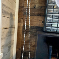 54 inch Necklace - 10 mm & 10 mm saucer Sterling Silver Pearls