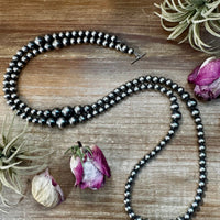 NFR Collection Necklace – Graduated Sterling Silver Pearls 8mm to 14mm 46.5"