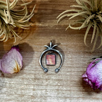 Naja Pendant with Purple Spiny Oyster & Yellow Tint – Sterling Silver – Native Made by MC