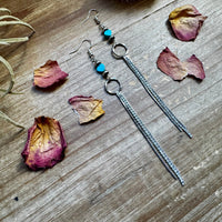 Turquoise heart and chic dangle