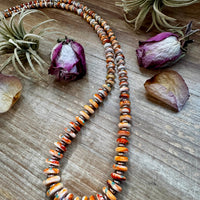 NFR Collection Necklace – Spiny Oyster & Turquoise with 6mm Sterling Silver Pearls – Handmade by The Bijoux FAB – 32.5"