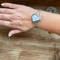 Cuff Bracelet- White Buffalo and Sterling silver