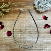 14 inch 3 mm sterling silver pearls - choker