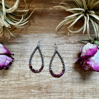 Purple Spiny Oyster Earrings – Sterling Silver Pearls