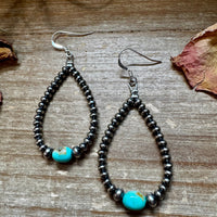 Sleeping Beauty Turquoise Teardrop Earrings – Sterling Silver