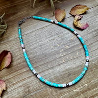 Turquoise Variscite & Pink Conch Choker – Exclusive Bijoux FAB Design