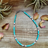 Turquoise Variscite & Pink Conch Choker – Exclusive Bijoux FAB Design
