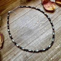 Sterling Silver Torpedo & Purple Spiny Oyster Choker – 14-Inch