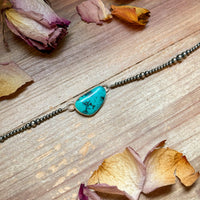 Sterling Silver & Turquoise Choker – 13” + Extender – Handmade In-House by The Bijoux FAB