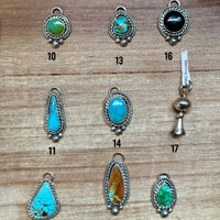 Sterling Silver & Turquoise Charms – Handmade by Jason Ogg & Shay Pfeiffer – USA Made – Pick Your Favorite