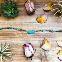 Sterling Silver & Turquoise Choker – 13” + Extender – In-House Silversmithing – Real Turquoise & Spiny Oyster Options