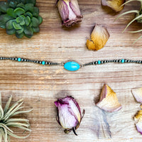 Sterling Silver & Turquoise Choker – 13” + Extender – In-House Silversmithing – Real Turquoise & Spiny Oyster Options