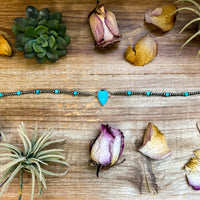 Sterling Silver & Turquoise Choker – 13” + Extender – In-House Silversmithing – Real Turquoise & Spiny Oyster Options