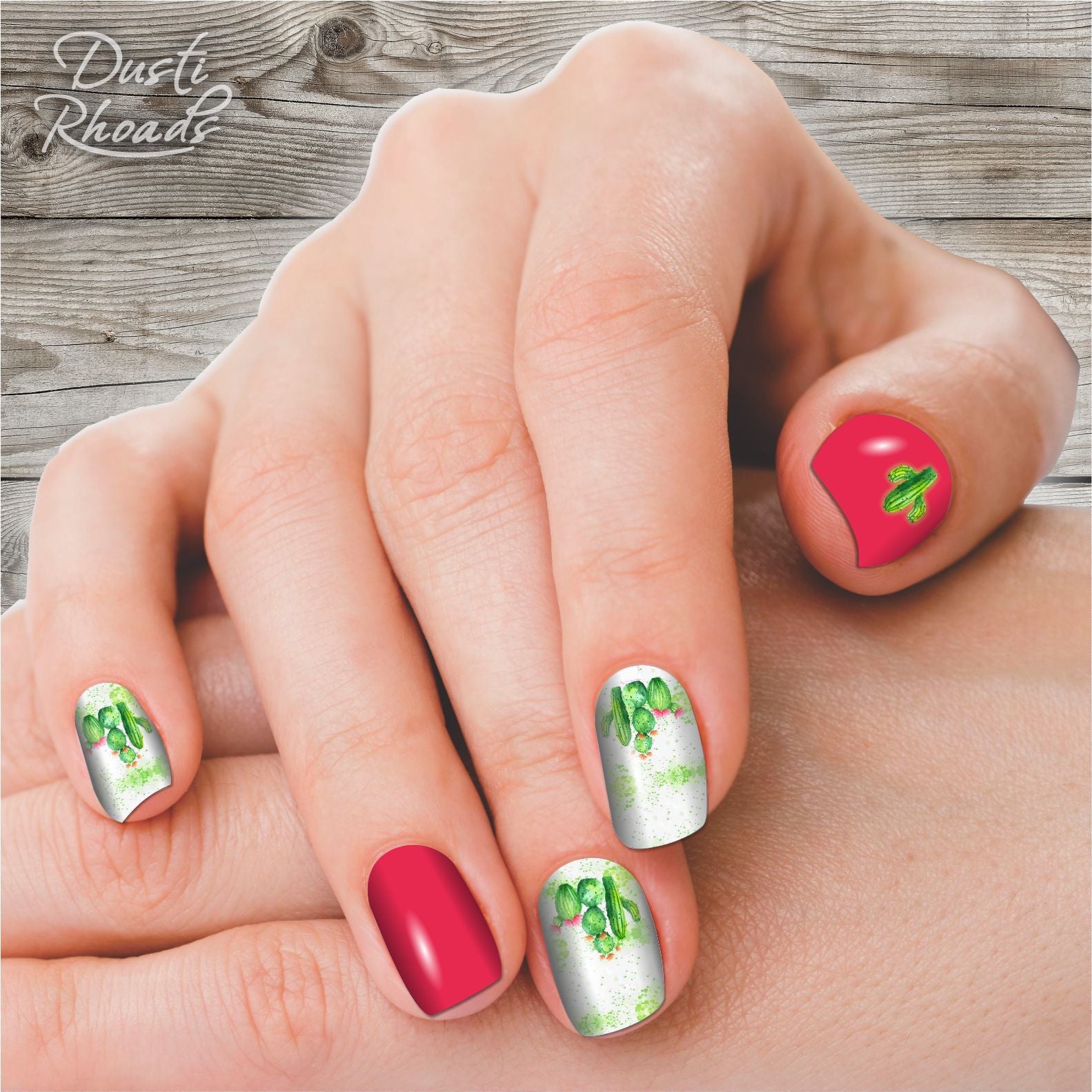 Cactus Blossoms Nails – Punchy Poppy, LLC