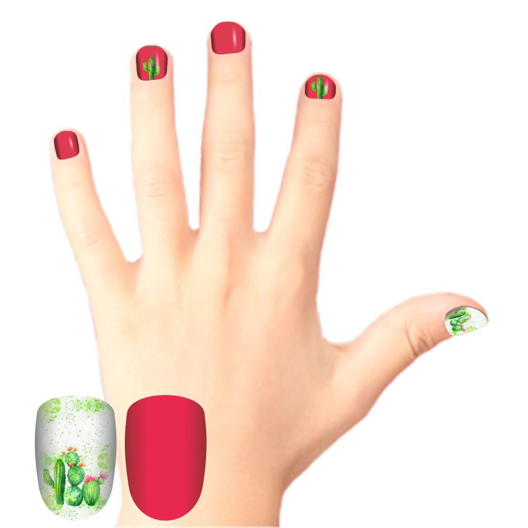 Cactus Blossoms Nails – Punchy Poppy, LLC