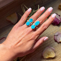 Kingman Turquoise Sterling Silver Ring – Size 7 & 8