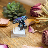 MJ Ring – Sterling Silver Adjustable Purple Mojave Rectangle Ring