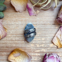 MJ Ring – Sterling Silver Adjustable Orange Spiny Oyster Ring