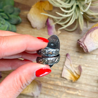 MJ Ring – Sterling Silver Adjustable Oval Turquoise Ring